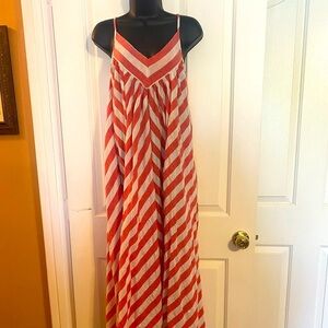 “PINK CHICKEN”  Striped Maxi Dress
